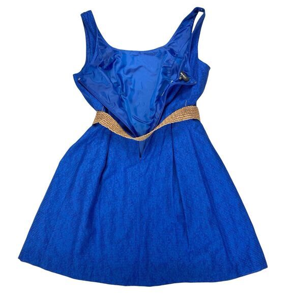 Nine West Dress Womens 16W Blue Belted Fit and Flare Western Cowboy Summer NEW - Picture 9 of 16